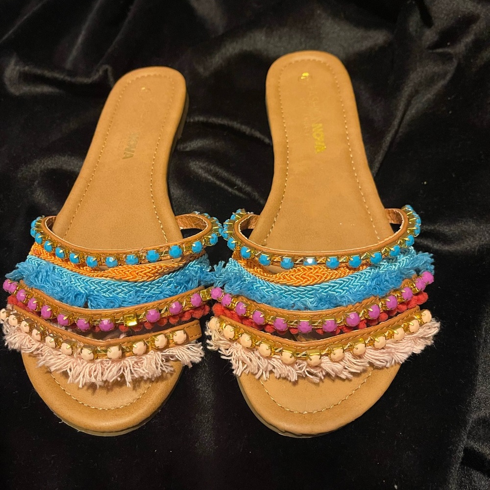 Cute and colorful sandals  size 7.5 Fashion Nova